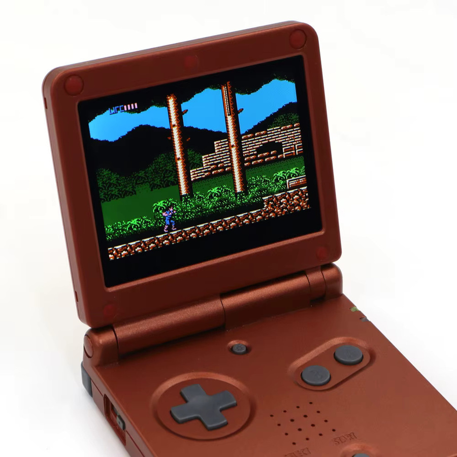 Laminierter IPS LCD-Bildschirm V5 mit MOD Hintergrundbeleuchtung und OSD-Menü für Game Boy Advance SP in Glacier - Bild 3