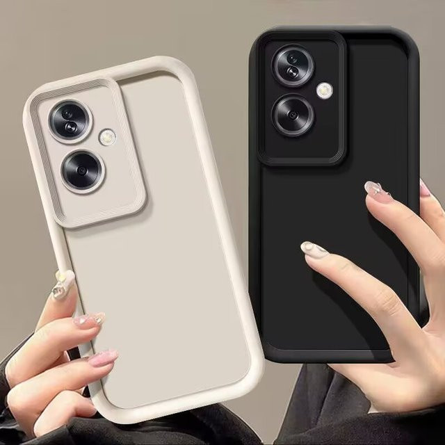 Luxuriöse matte Handyhülle für OPPO A79 5G und OPPO A95 5G (CPH2553) mit Anti-Fall-Schutz in Beige und Braun - Bild 1