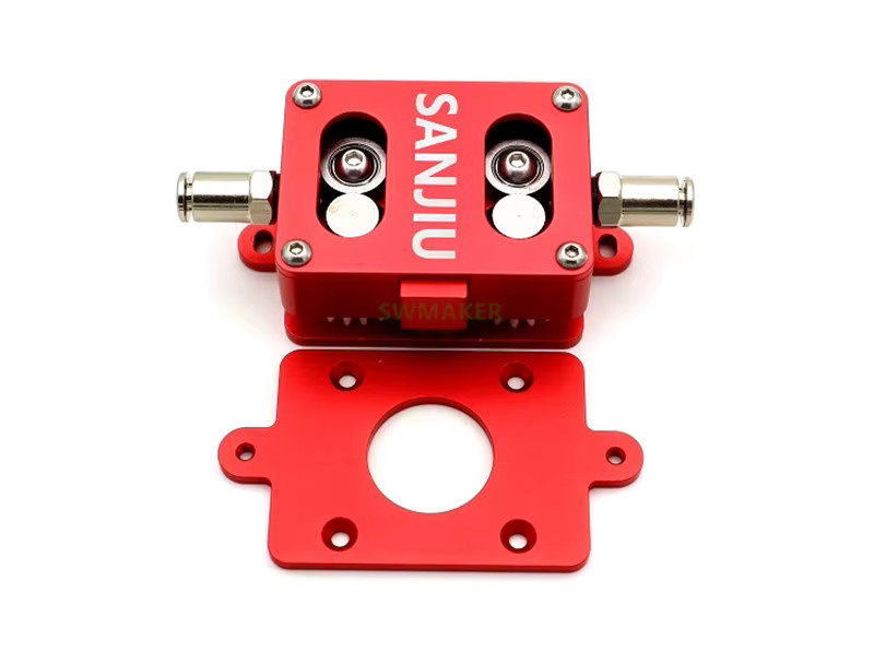 SEEJIE UM2 Extended 3D Drucker mit Doppelrad Extruder Feeder in Rot Schwarz für 1.75mm, 2.85mm und 3mm Filament - Bild 2