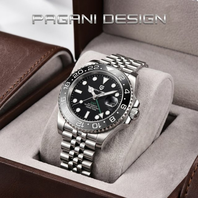 PAGANI DESIGN Armbanduhr, Automatik, GMT, Saphirglas, Keramik, 40 mm, Herren - Bild 1