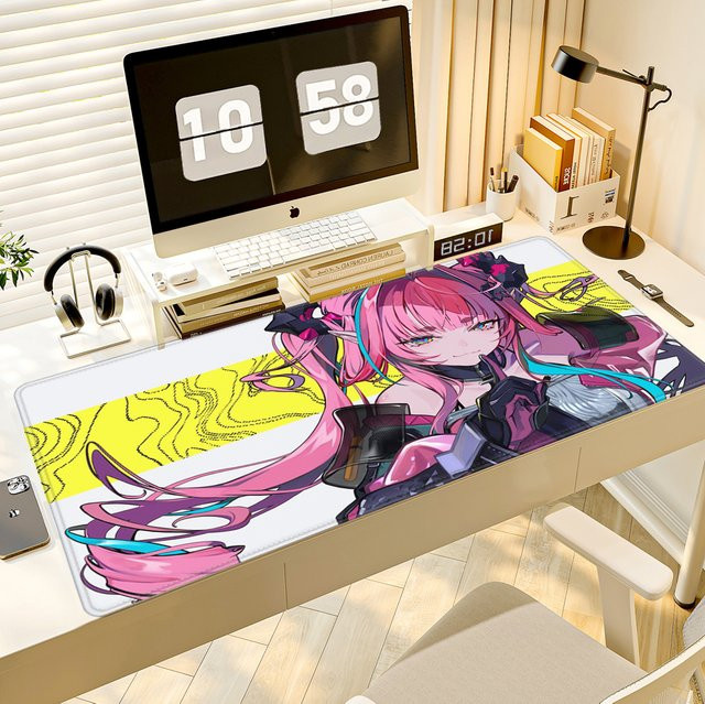 HYBXAXC Game Arknights Endfield Yvonne Mauspad in Multicolour, rutschfeste Schreibtischunterlage aus Gummi für Gamer und Büro - Bild 1