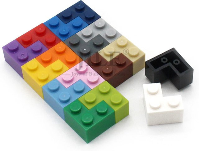 jile moc 2357 Bausteine Ziegel 2x2 Ecke, 50-teiliges Set, Kunststoff, Bunt / Mehrfarbig - Bild 1