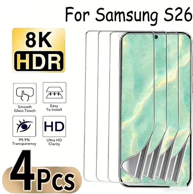 Hydrogel-Displayschutzfolie für Samsung Galaxy S26 Ultra S26 Plus S25 FE S22 Ultra A56 5G A36 A16 A26 A17 A52 A35 in Transparent mit vollständiger Abdeckung (2-4 Stück) - Bild 1