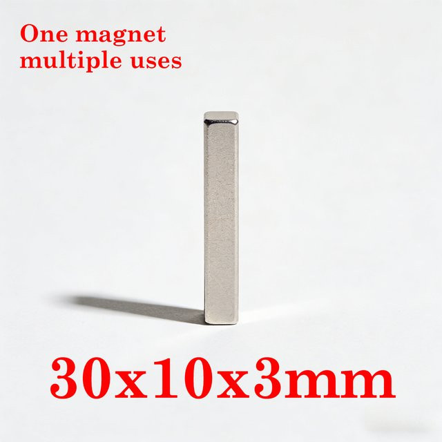 Eurmax Rechteckige Magnete in Silber, B/T/H: 30 x 10 x 3 mm - Bild 1