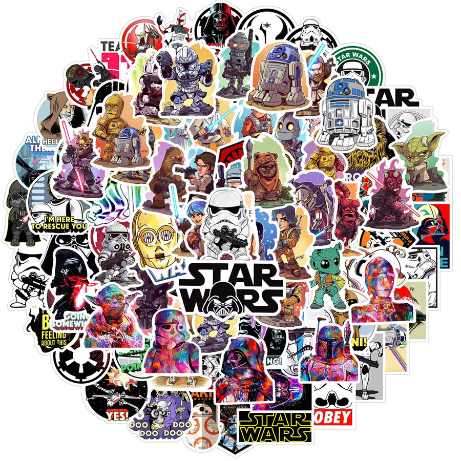 Disney Star Wars Cartoon-Aufkleber, 50-teiliges Set - Bild 2