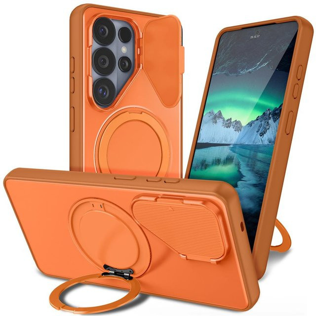 Magnetische Handyhülle mit Linsenschutz und Flip-Halter für Samsung Galaxy S26 Ultra Edge Plus A57 A56 A37 A36 A26 A17 A16 A07 in Blau - Bild 1