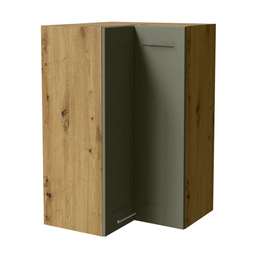 Eckhängeschrank Oslo Feldmann-Wohnen Eiche Artisan und Reed Green Matt B/T/H: 60 x 60 x 96 cm - Bild 2