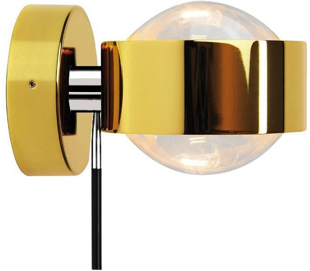 Top Light Puk Mini Wall Wandleuchte in Gold/Chrom mit transparenter Glassphäre - Bild 1