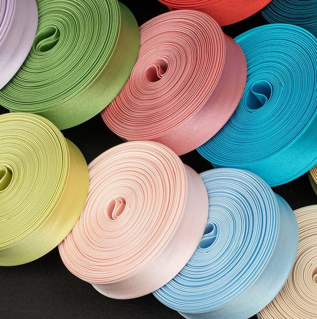 Bügelfreies Schrägband aus Seidenimitat für Cheongsam, Hanfu und Tang-Anzüge, Breite: 2 cm - Bild 1