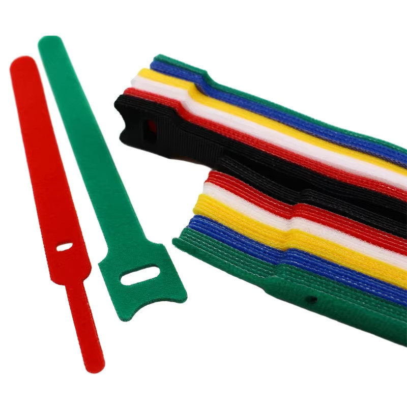 ELECAPITAL Wiederverwendbare T-förmige Kabelbinder aus Kunststoff in Multicolor und Gelb - Bild 2