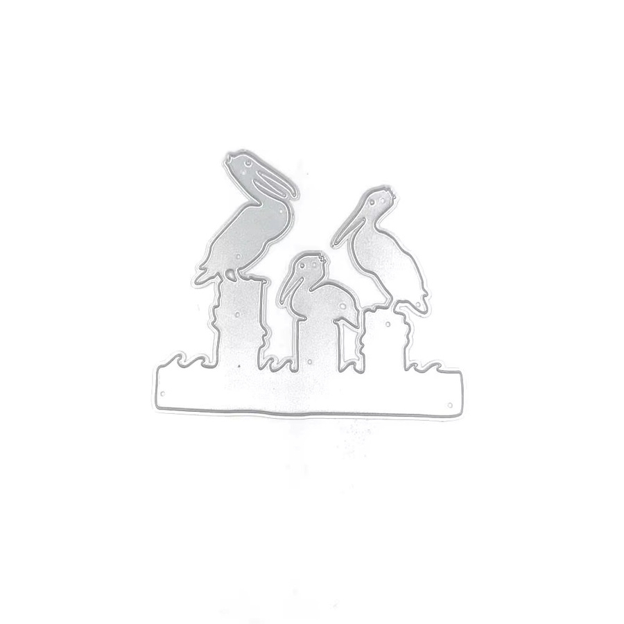 Dekorative Metall-Schneidewerkzeug Schablone in Vogel-Optik für Scrapbooking und Handwerk, Silber/Grau - Bild 3