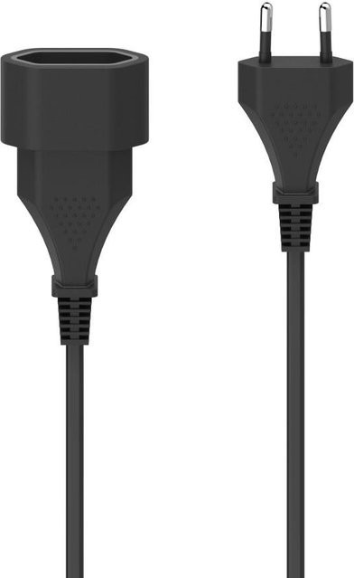 Hama Verlängerungskabel mit Eurostecker für Innen, Schwarz, 5 m - Bild 1