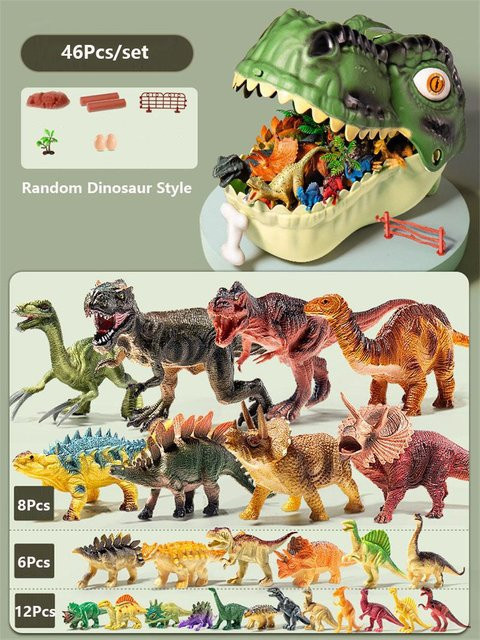 Dinosaurierfiguren Spielzeugmodelle, 46-teiliges Set, ab 0 Jahren - Bild 1