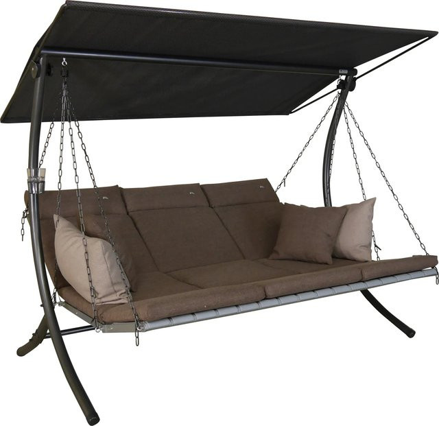 Angerer Hollywoodschaukel Luxus Smart in Olive mit Sonnen canopy und Polstern, B/T/H: 270 x 160 x 145 cm - Bild 1