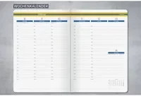Sigel Wochenkalender Linescape 2027 A5 mit Hardcover in Blau-Gelb - Bild 2