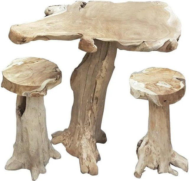 DELUKE Bartisch JOEL aus Teak Natur im Vintage-Design, B/T/H: 102 x 60,75 x 90 cm - Bild 1