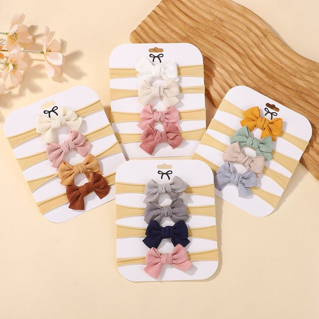 BABY BOWS Stirnbänder, 4 Stück, Nylon, Kinder - Bild 1
