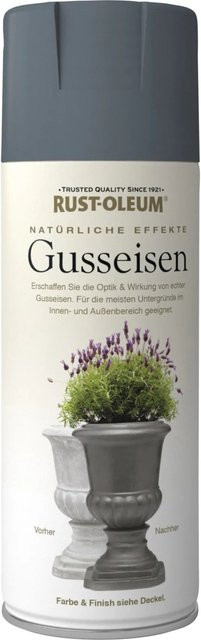 Rust-Oleum Natürliche-Effekte Sprühfarbe Gusseisen in Schwarz und Grau für Holz, 400 ml - Bild 1