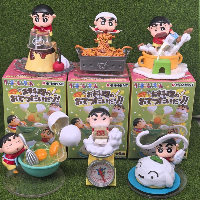 MINISO Crayon Shin-Chan hilft beim Kochen, Miniatur-Szenenfiguren, Set - Bild 1