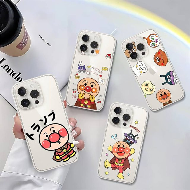 Niedliche Anpanman Handyhülle für iPhone 17 16 15 14 13 12 11 Pro Max Plus Transparent - Bild 1