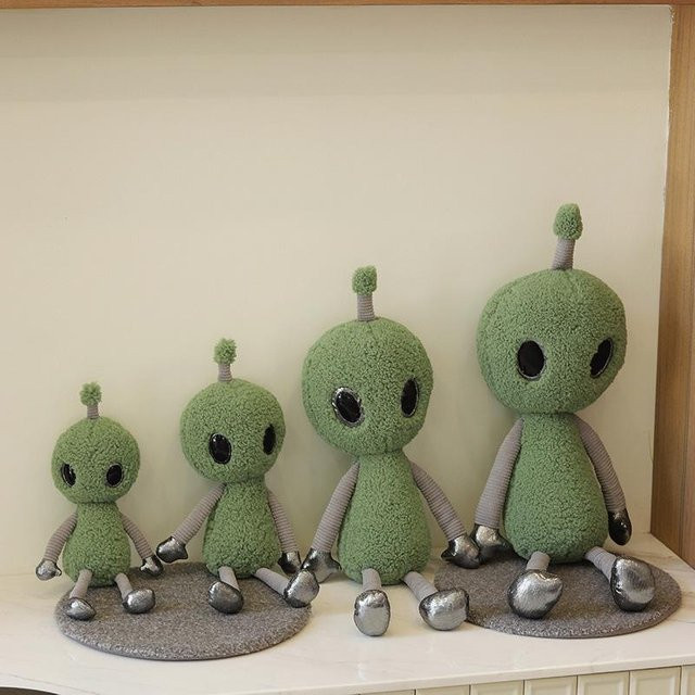 Yiran Furniture Alien Plüschpuppe, Schlafkissen, 58cm, Grün - Bild 1