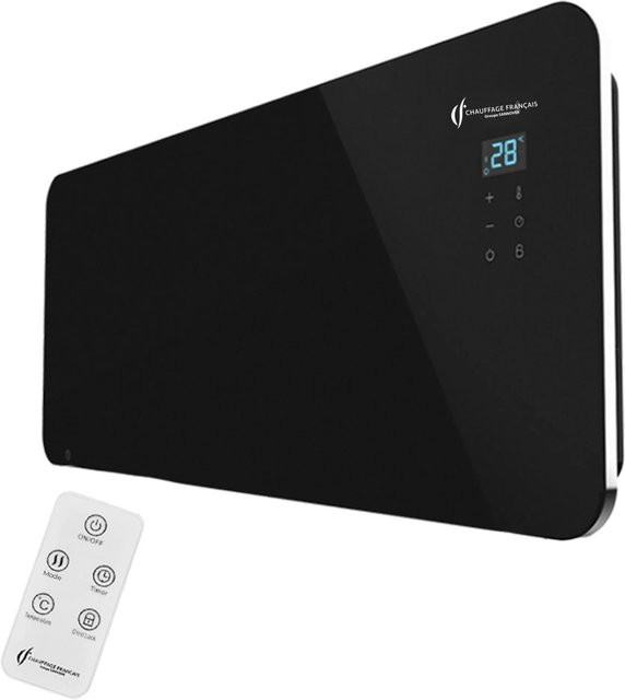 Sorimo Sannover Elektrischer Glasheizkörper Wandmodell 1500 W Schwarz - Bild 1
