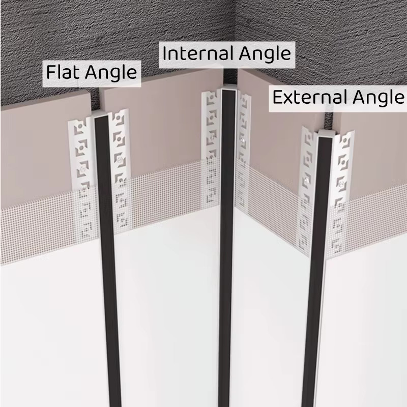 Ksdligh Aluminiumprofil für Deckenplatten in Silber mit PC-Diffusor für Eckeneinbau und Trockenbau - Bild 5