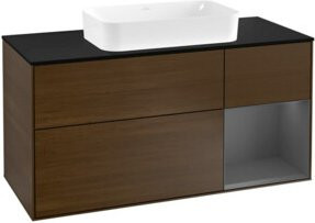 V&B Waschtischunterschrank Finion in Anthrazit, Breite: 120 cm, Tiefe: 50,1 cm, Höhe: 50,1 cm - Bild 1