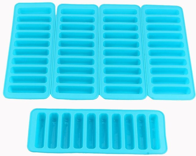 CosyHome Silikon Eiswürfelform in Zylinderform für Eis, Fondant und Schokolade, Blau - Bild 1