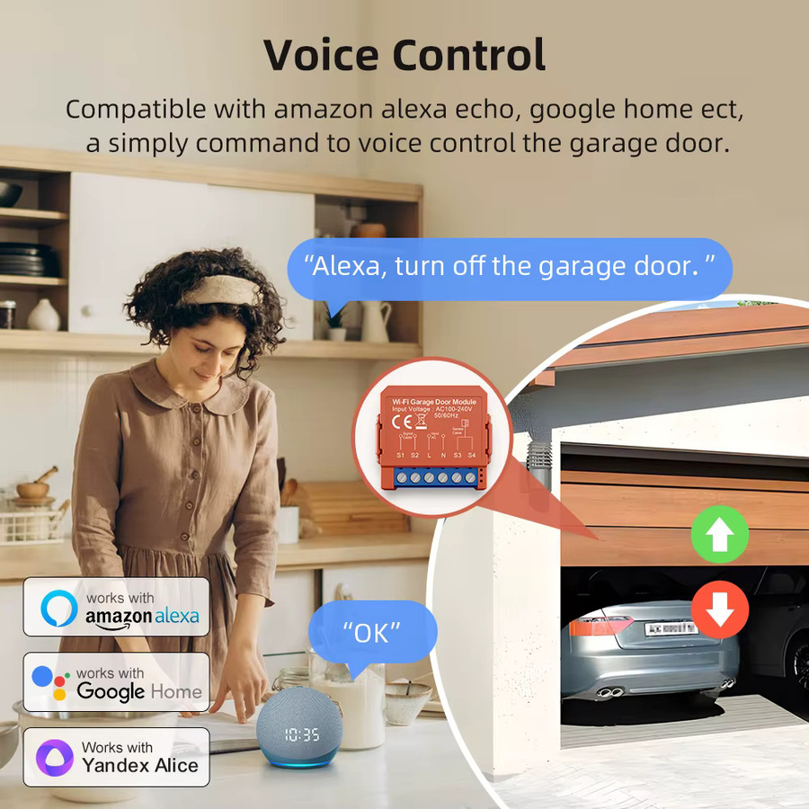 AVATTO WLAN-Garagentoröffner mit Smart App Fernbedienung und Sprachsteuerung, kompatibel mit Tuya, Alexa und Google Home - Bild 3