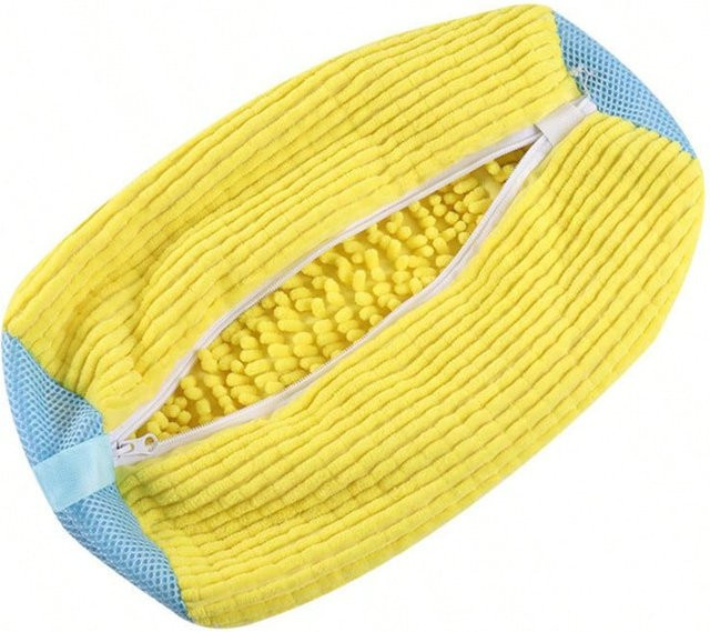 Schuhwaschbeutel von yuyongzhi in Gelb mit Plüsch-Innenfutter und robustem Reißverschluss aus Polyester - Bild 1