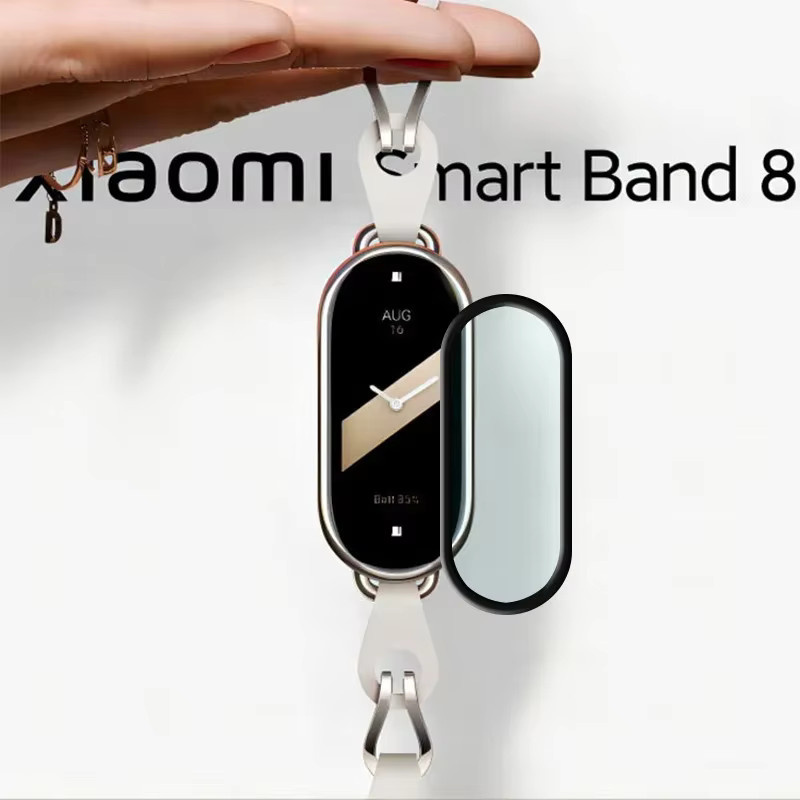 3D-Displayschutzfolie aus gehärtetem Glas für Xiaomi Mi Band 8 7 6 5 4 3 Smartwatch, transparent, Nano-beschichtet - Bild 4