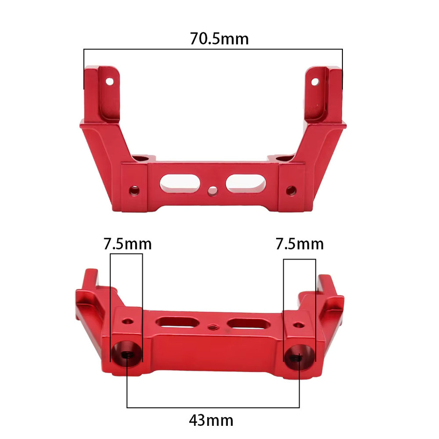 AXIAL Schienenstoßstangenhalterungen Ständer, Metall, Grau - Bild 2