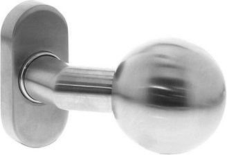 Intersteel Türknopf rund in Edelstahl-Optik, Farbe: Silber, Durchmesser: 50 mm - Bild 1