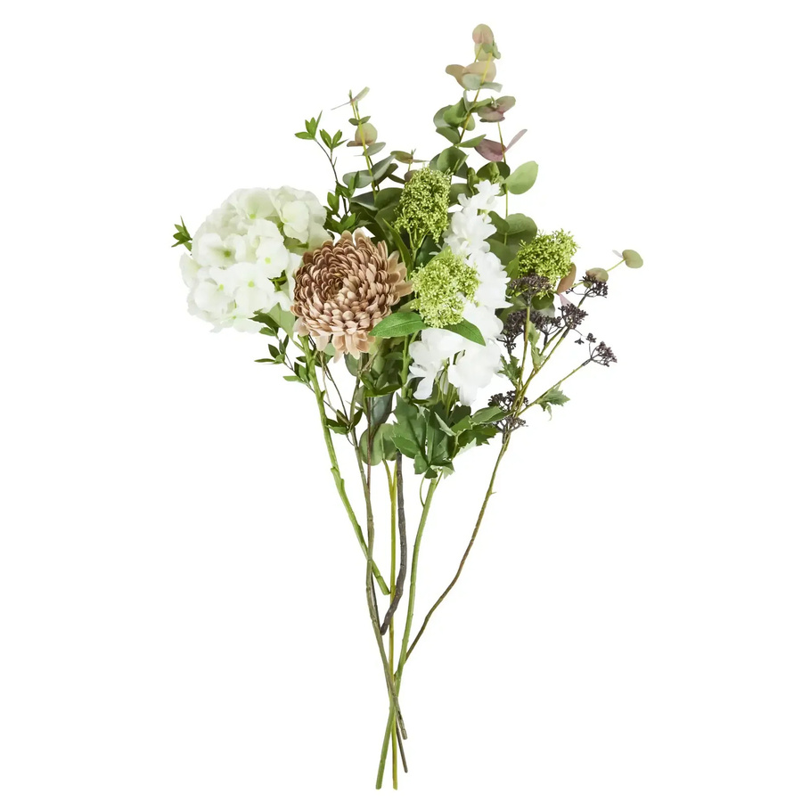 House Doctor Kunstblumenstrauß Wild in Creme und Grün, Höhe: 38 cm - Bild 1