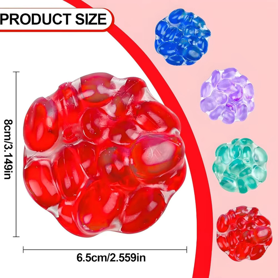 GSF Crunchy Stress Ball, Grape Ball, Fidget Squeeze Toy - Bild 4