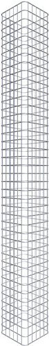 Gabiona Gabionensäule eckig, silberfarben, H x B x T: 200 x 32 x 32 cm - Bild 1
