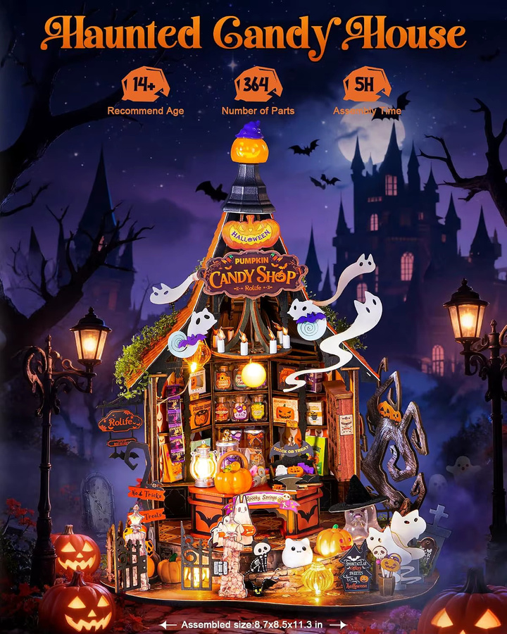 Rolife Haunted Candy House, Miniaturhaus-Bausatz, Fantasy, ab 14 Jahre - Bild 2