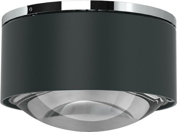 Top Light Puk Maxx One 2 LED-Deckenleuchte in Anthrazit Matt und Chrom mit klarer Glaslinse und warmweißem Licht (2700K) - Bild 1