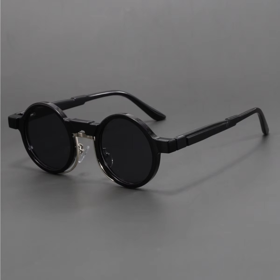 WENID Sonnenbrille, rund, Vollrand, schwarz, Unisex - Bild 1