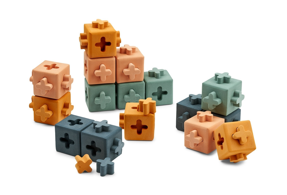 Liewood Pierce Stapelblöcke, 16-teiliges Set, Mustard multi mix - Bild 1