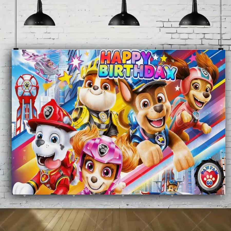 Paw Patrol Fotokulisse für Kindergeburtstage und Party Dekorationen, Mehrfarbig, Rechteckig - Bild 2