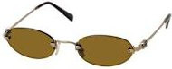 Miu Miu MU A54S Sonnenbrille, randlos, oval, Metall, gold, brown, Damen - Bild 1