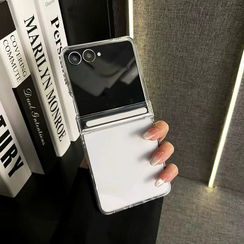 Magnetische Hartschalen-Handyhülle für Samsung Galaxy Z Flip7 FE, Flip6 und Flip5, stoßfeste transparente Abdeckung für Android-Smartphones - Bild 3