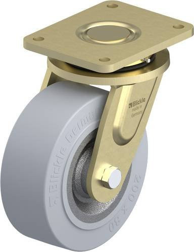 Blickle LS-SE 202K-SG Lenkrolle aus Stahl, grau/anthrazit, Rad-Durchmesser: 20 cm, Tragfähigkeit: 850 kg - Bild 1