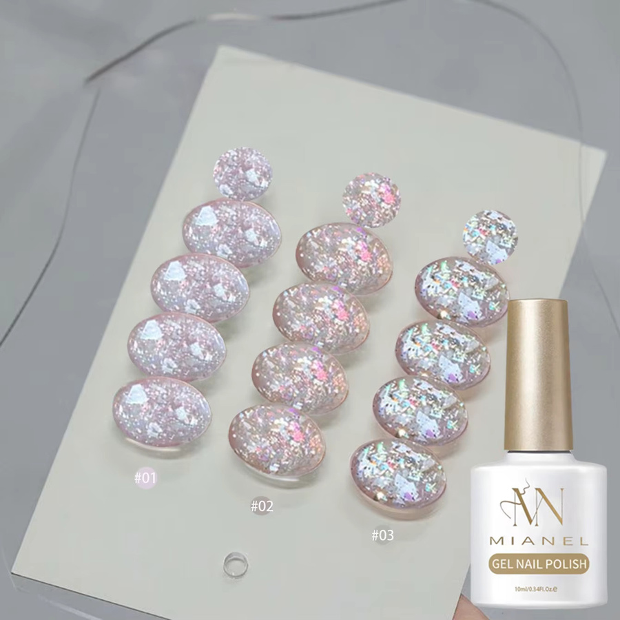 MIANEL NAIL Glitzer-Nagellack, White Shells, 10 ml, Unisex - Bild 2