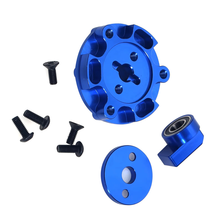 Traxxas Metall Getriebe Push-Antriebs Gehäuse Stirnrad Halterung, Blau - Bild 3