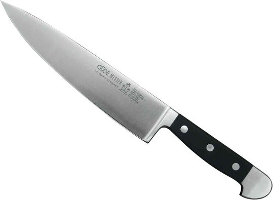Güde Kochmesser Alpha aus Edelstahl mit schwarzem Kunststoffgriff, Klingenlänge: 21 cm - Bild 1