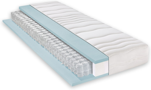 BeCo Maxi Strong Taschenfederkernmatratze Weiß H x B x T: 21 x 90 x 200 cm - Bild 1