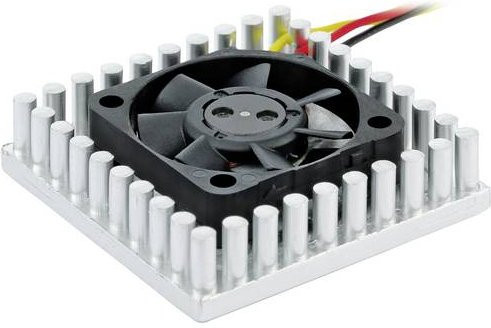 SEPA HZ25B05A-BLI Passiver Kühlkörper in Silber, B/T/H: 25 x 25 x 4,5 mm - Bild 1